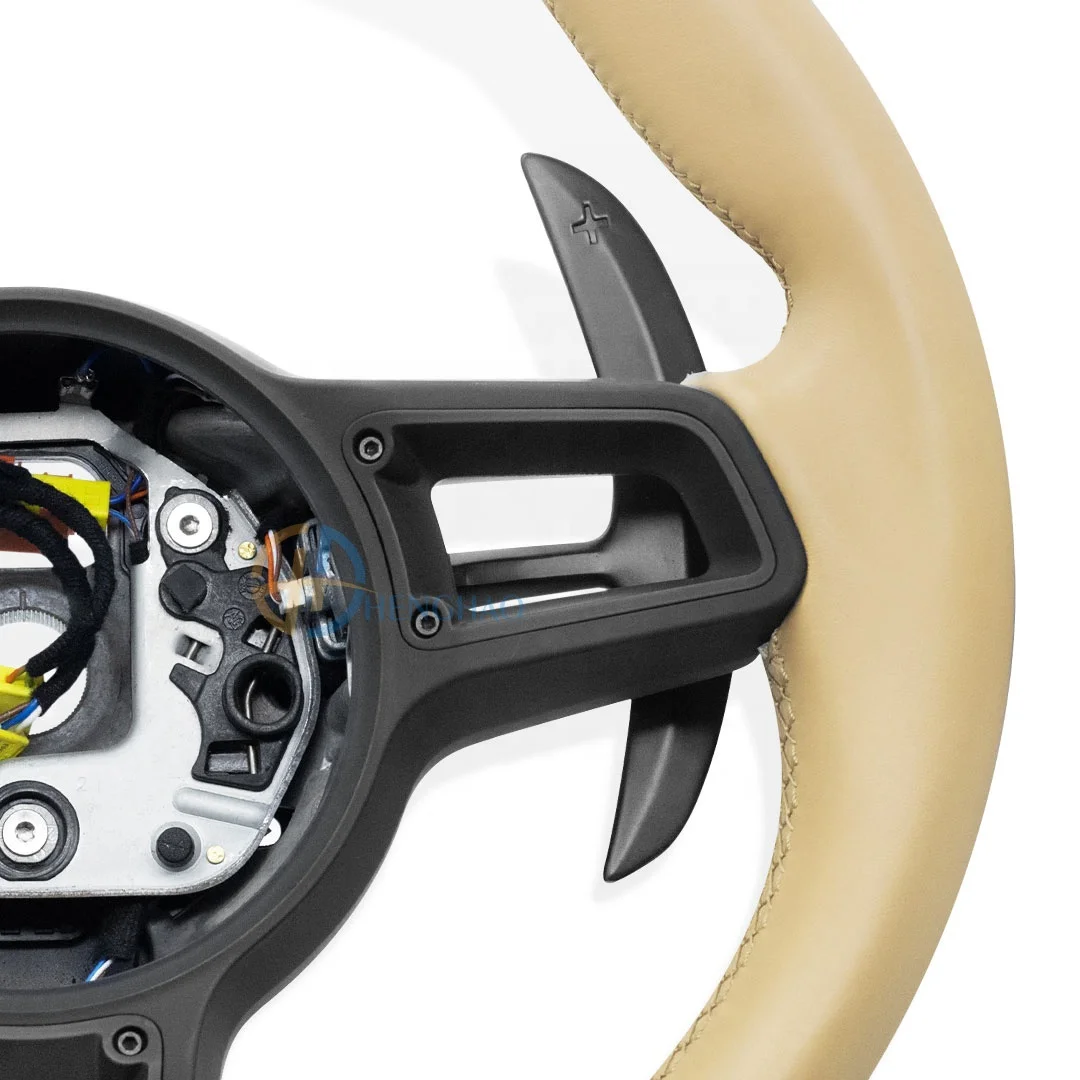 Factory Wholesale Price Leather Steering Wheel For Porsche Cayenne Macan Cayman Boxster 718 991 911 Panamera Upgrade