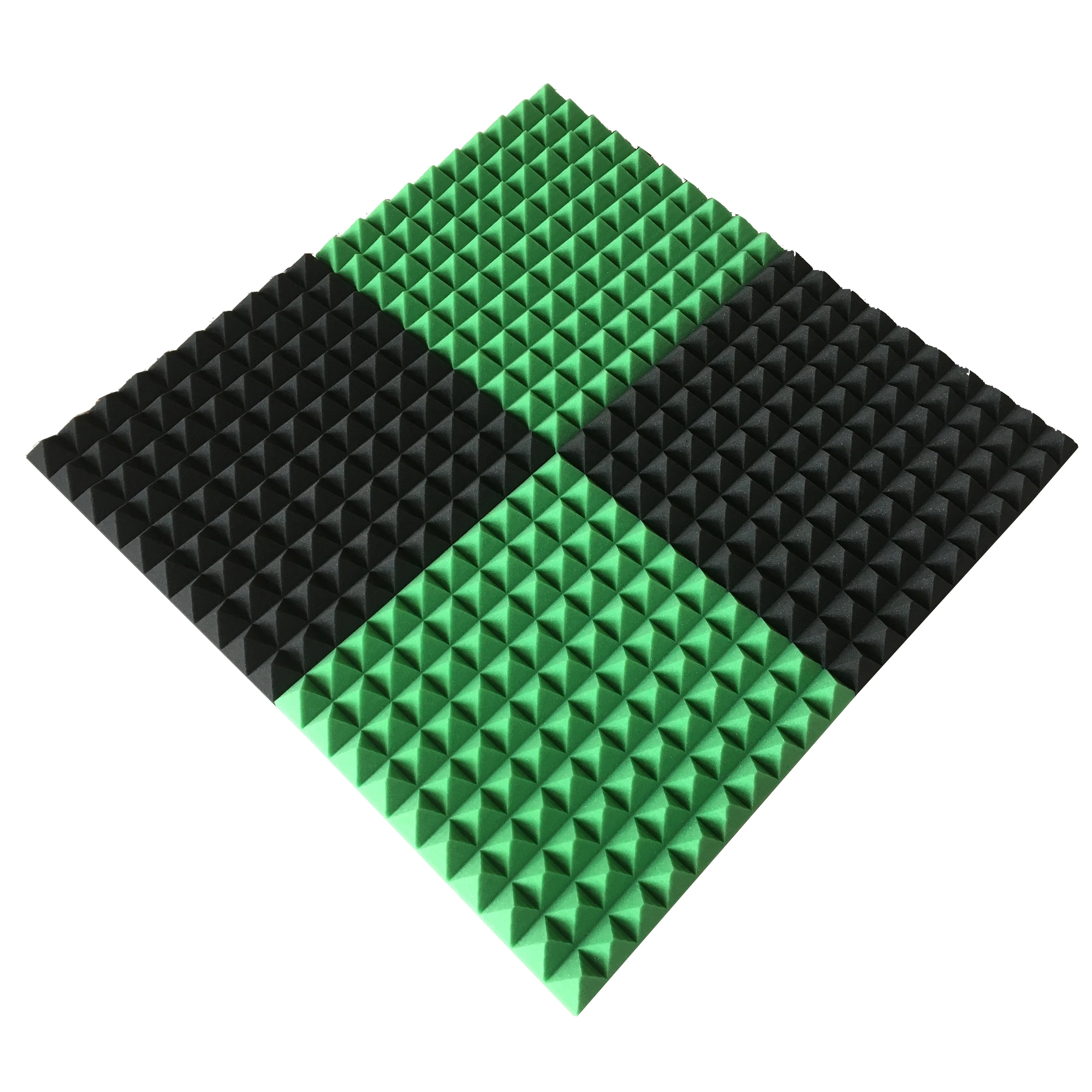BONNO Green Acoustic Foam Panels Sound Absorption Pyramid Studio Treatment Wall Panels Sound Insulation Noise Reduction
