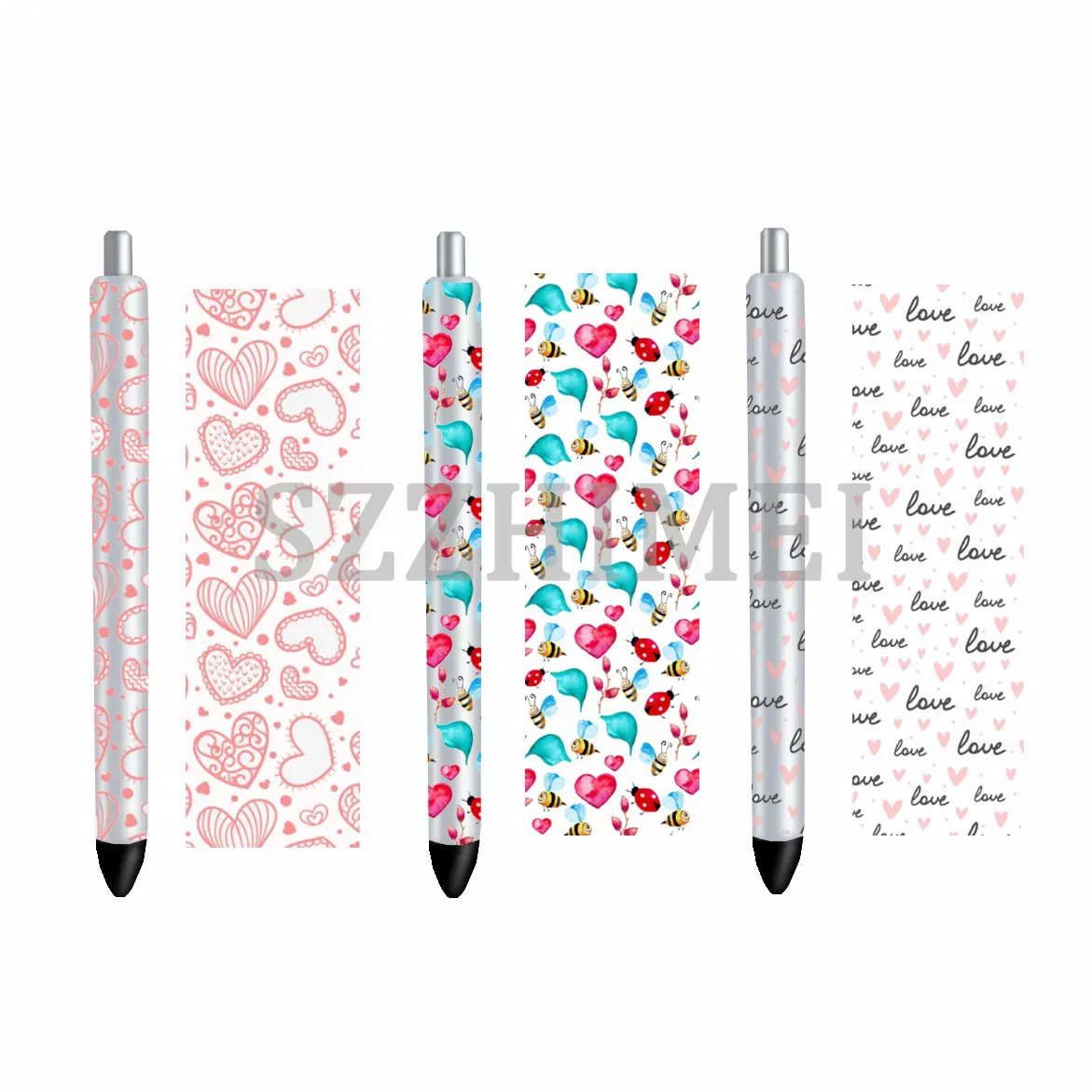1000+ designs Custom uv dtf pen cup wraps uvdtf transfers printing decal stickers for Pencil Ball Point Pen DIY Gift