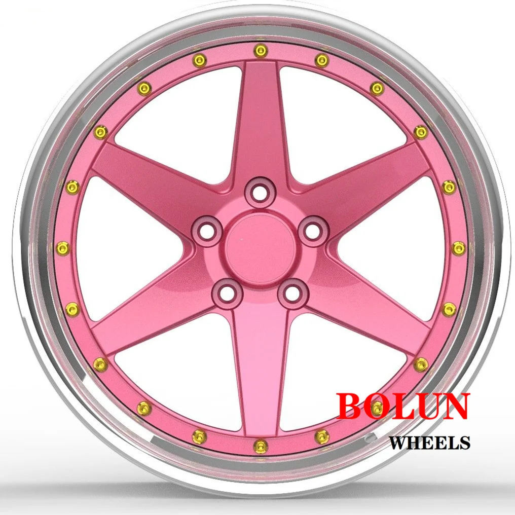 2-Piece Forged Wheels in Deep Dish Style 100% Customized Luxury 2 Piece Forged aluminum Alloy Forged Racing Cars wheels