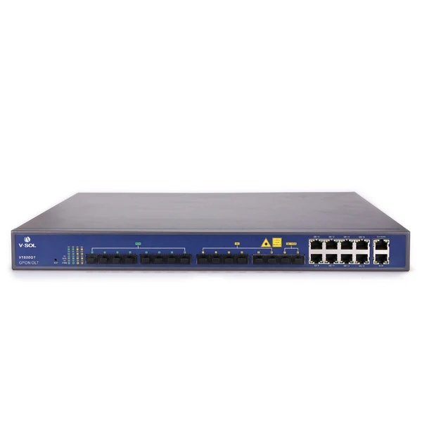 V-Sol Solution V1600G1 GPON OLT 8 Pon Port 8*GE+6*GE SFP+2*10GE SFP uplink + FTTH Fiber Optic CDATA