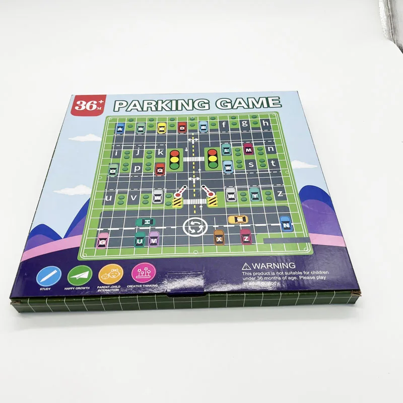 Fine Motor Skills Educational Toy Wooden Car Parking Puzzle Montessori Letter Puzzle Magnetic Alphabet Maze