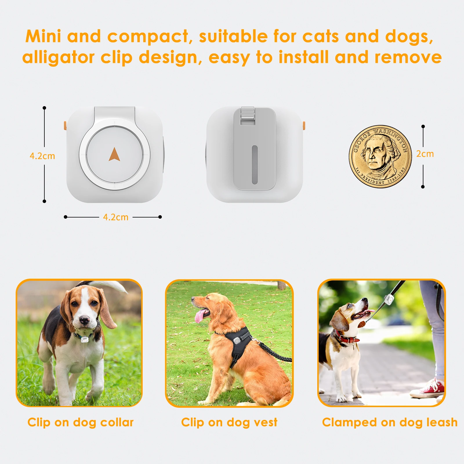 Mini 4G Sim Card GPS GSM Tracker Anti Lost Pet Smart Mini GPS Tracking Device for Dogs Cats