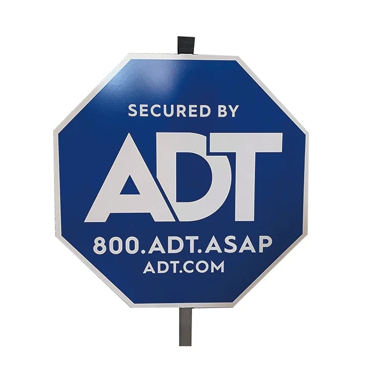 Светоотражающий согревающий знак безопасности Home Security ADT dard с металлическим шестом