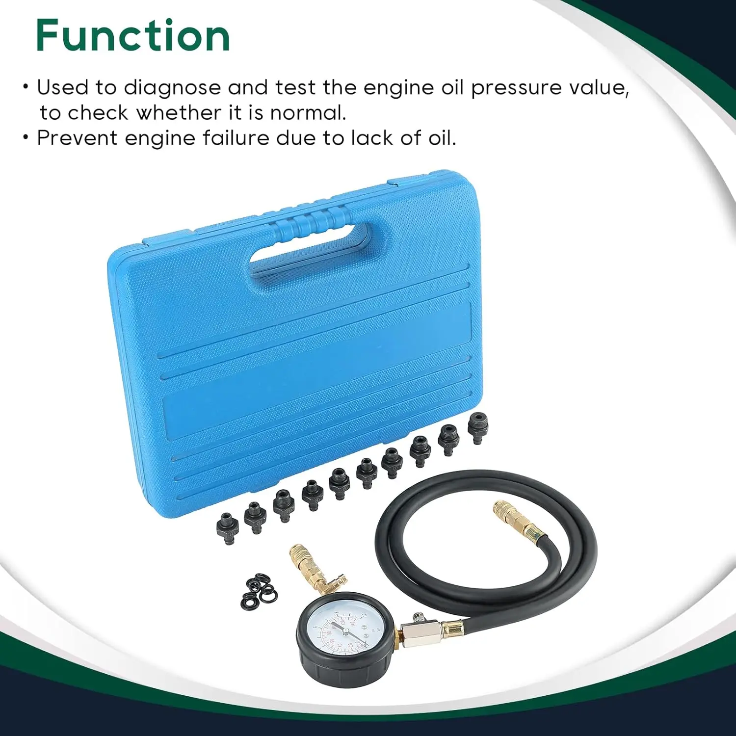 GTYPRO 0-140 PSI Oil Pressure Gauge Tool for Engine Diagnostic Test