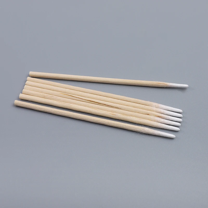 Durable Wooden Stick Mini Fine Point Q Tips Cotton Swab for Accurate Ink Application and Delicate Aftercare