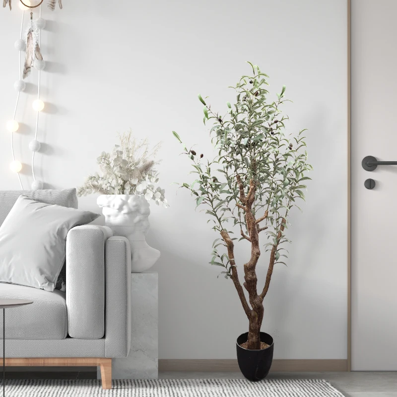 New Style Fake Olive Silk Branches Leaves Topiary Plant Artificial Decorative Tree