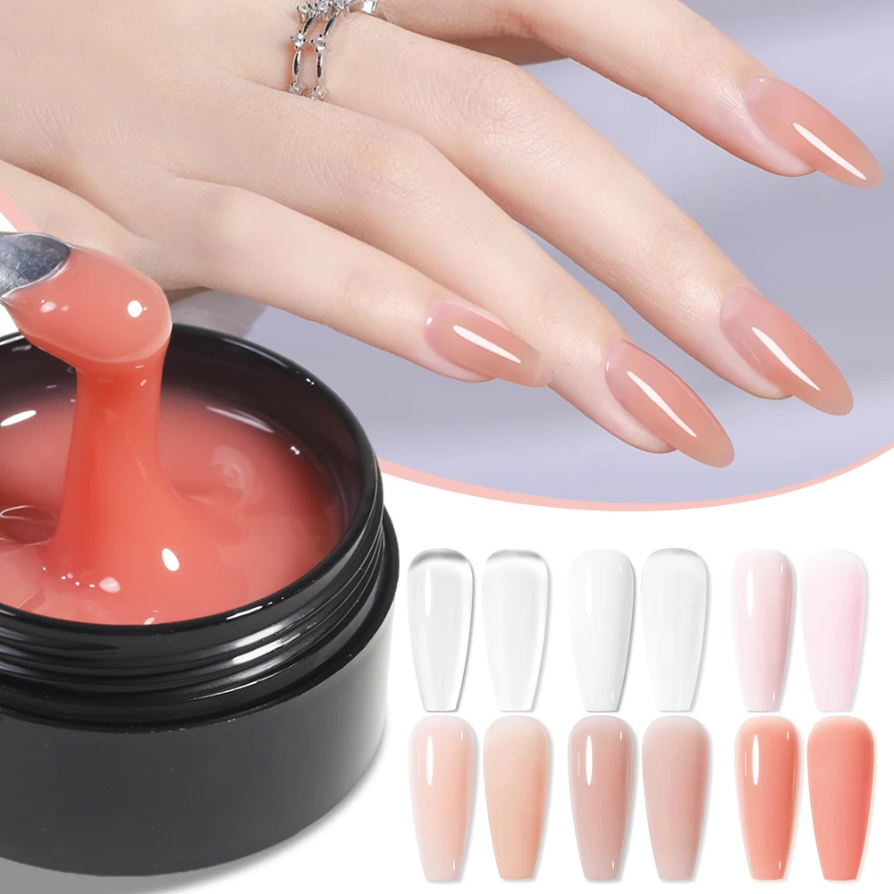 ZRKGEL Hotselling 15 colors dry fast jelly builder gel private label longlasting free sample UV/LED nail extension gel set