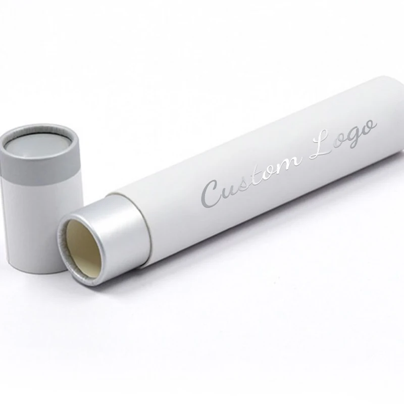 Custom Luxury Desgin Recyclable Cylinder Box Cosmetic Essential oils Skincare Eyeliner Cardboard Round Paper tube Packaging box