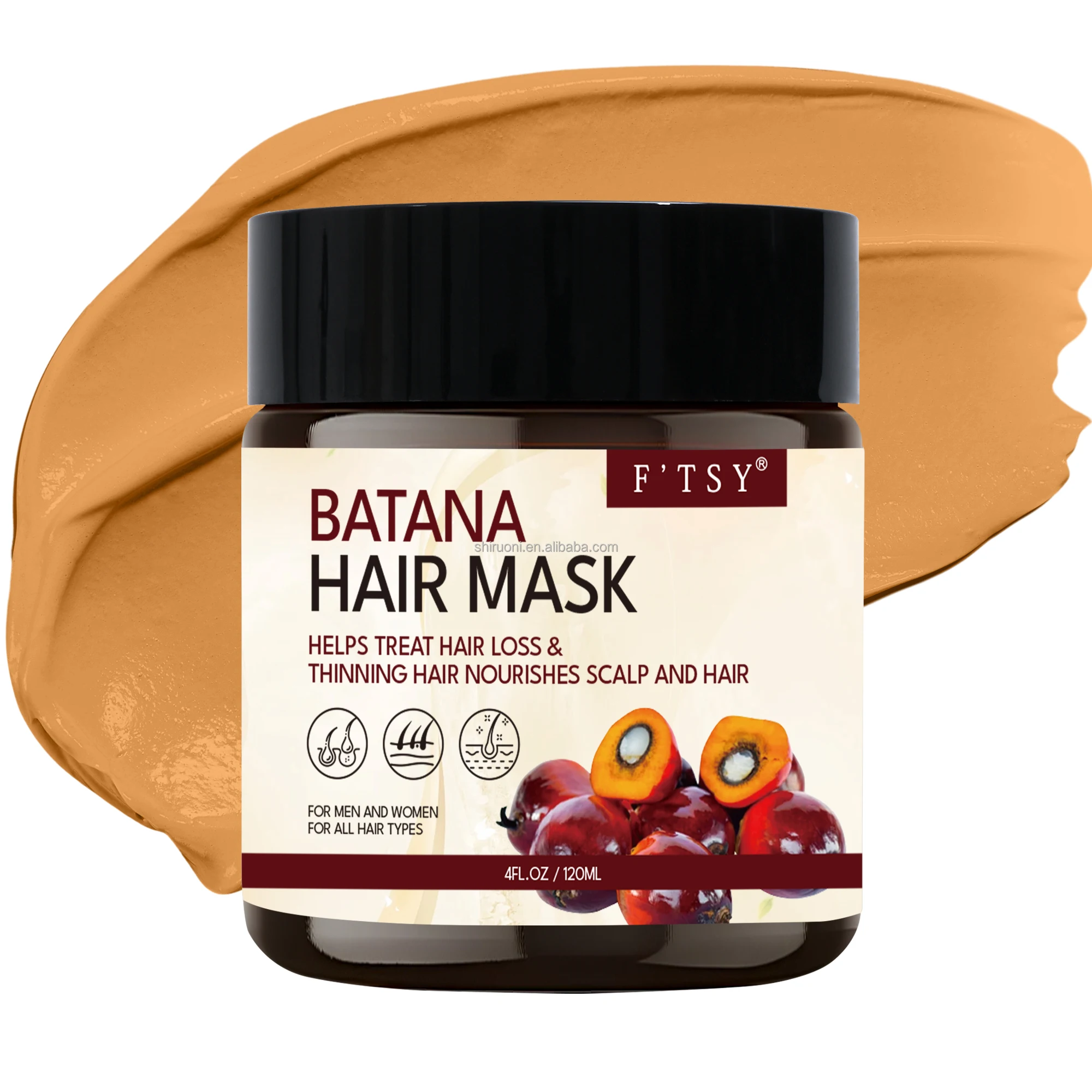 Private Label Organic Hair Mask Batana Oil And Coconut Cream Restorative Treatment Repair Damaged Hair Hair Mask