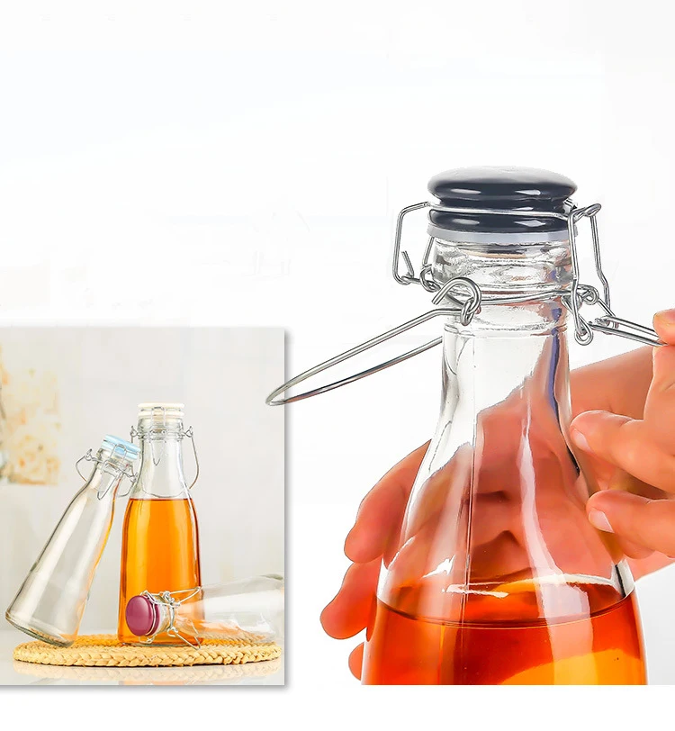 Beautiful Glass Empty Bubble Fruit Plum Wine Brewing Special Sealed Enzymes Bottle with Lid