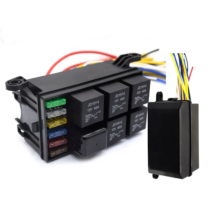 Автомобильная электронная система 12 В 24 6-полосное реле освещения круиза блок предохранителей с возможностью замены комплект блоков для автономного