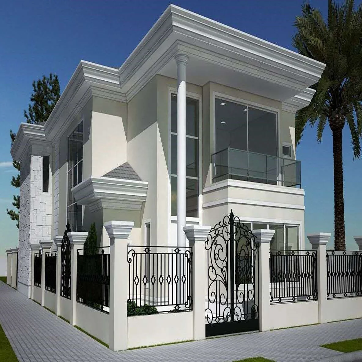 Outdoor beautiful iron main gate designs /modern wrought iron security gate designs for india homes simple villa