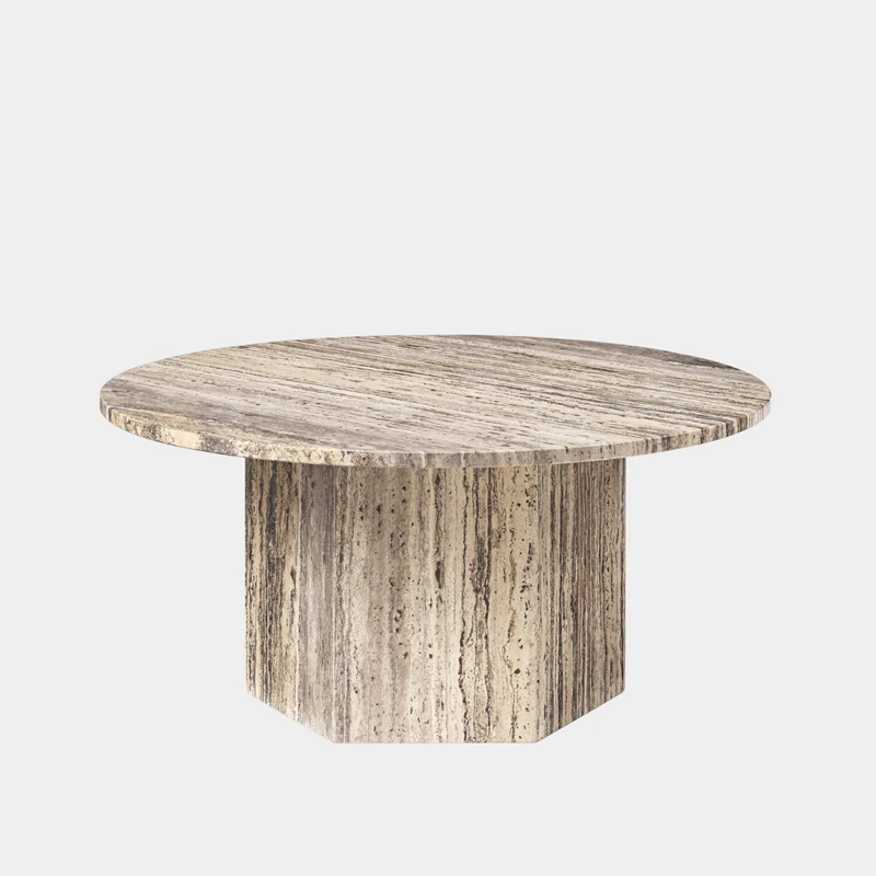 North Europe Style Iran Nature Travertine End Table for Living Room /Hotel /Hallway Coffee Table