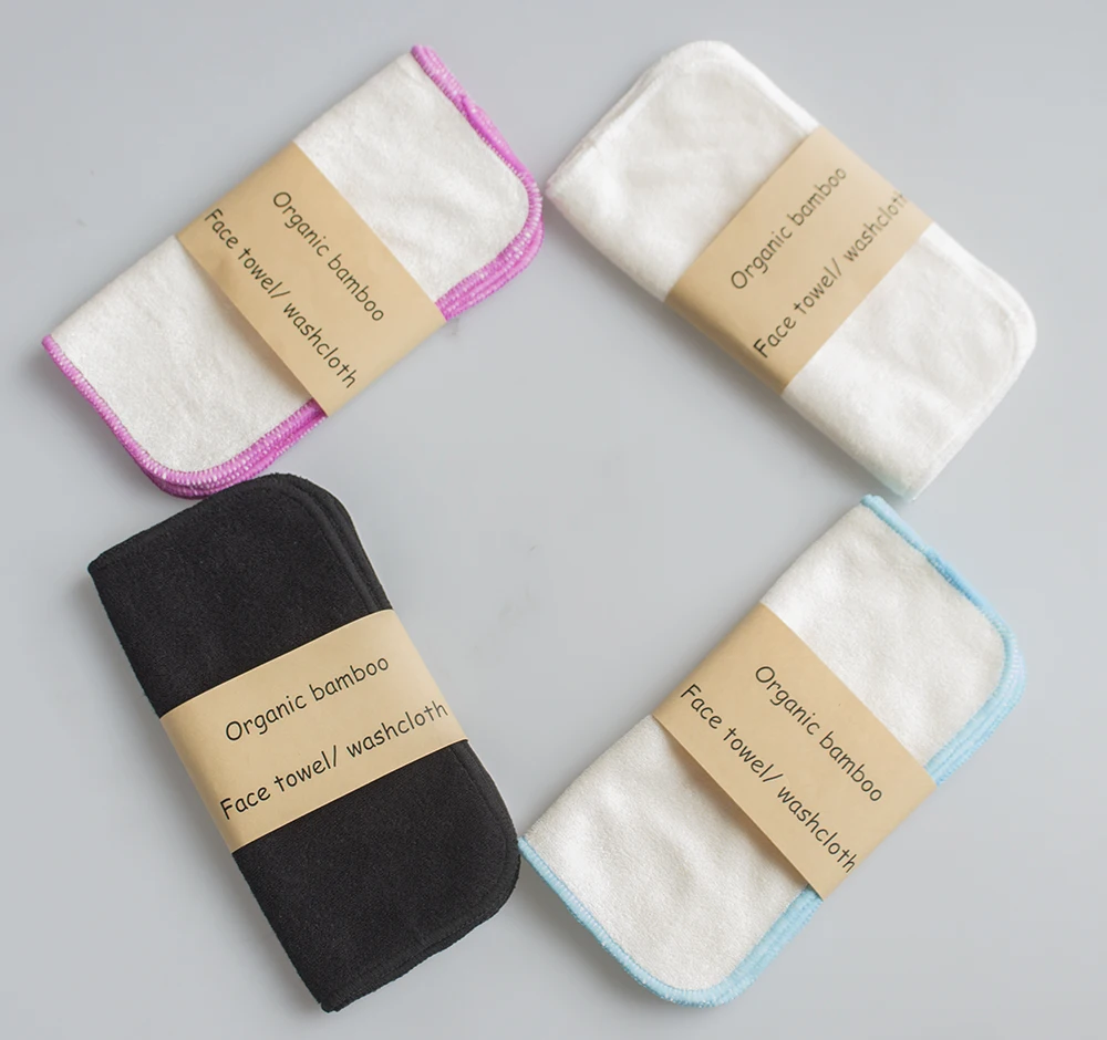 Natural baby face cloth wipes washcloth organic bamboo terry towel soft absorbent makeup removal cloth cleaning wipes