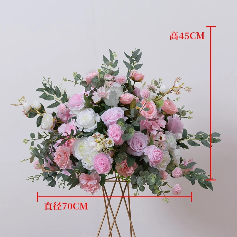 YN Large road guide flower bulk silk flower wedding artificial decoration plants flower ball centerpieces for wedding
