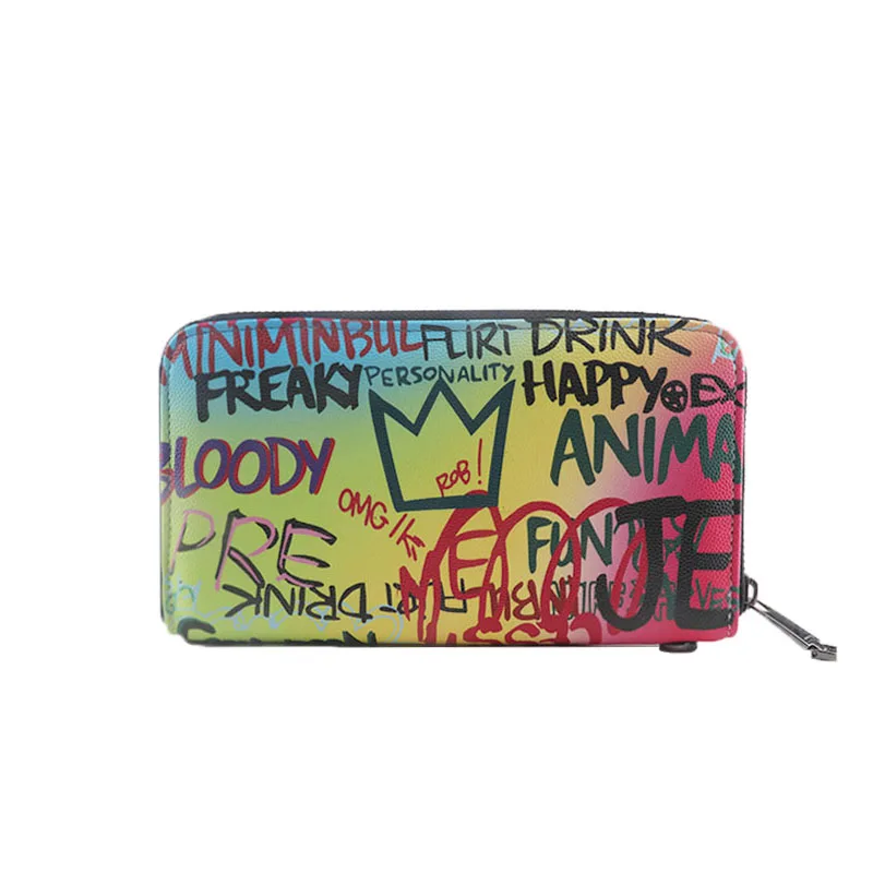 
Maidudu designer color graffiti wallet famous brands wallet woman from factory in Guangzhou MOQ2 