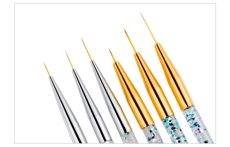 Wholesale Acrylic Brush Set For Nails 3pcs/set Manicure Tools Nail Art Liner Brush Nylon Hair Painting Drawing Brush For Nails