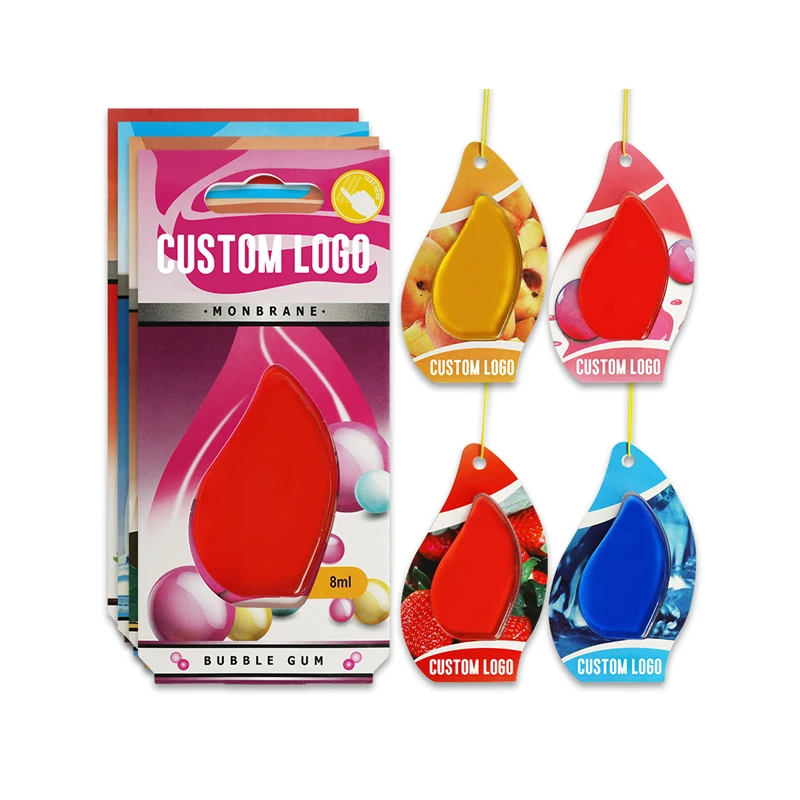 Custom Personalized Car Scent Diffuser Flavor Fragrance Hanging Car Air Freshener Gel Air Freshener Car