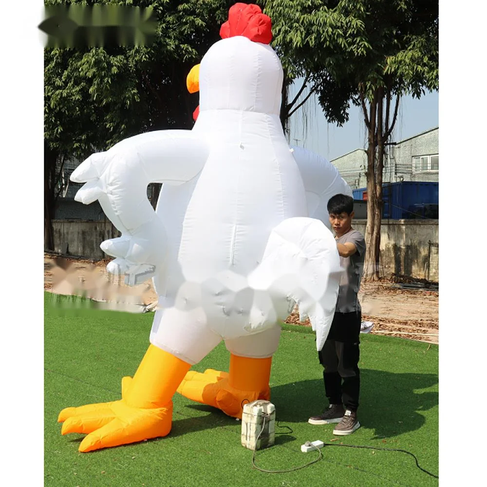 wholesale Festival Custom Lifelike Giant Inflatable Rooster/Cock Animal/Advertising Chicken With Air Blowers