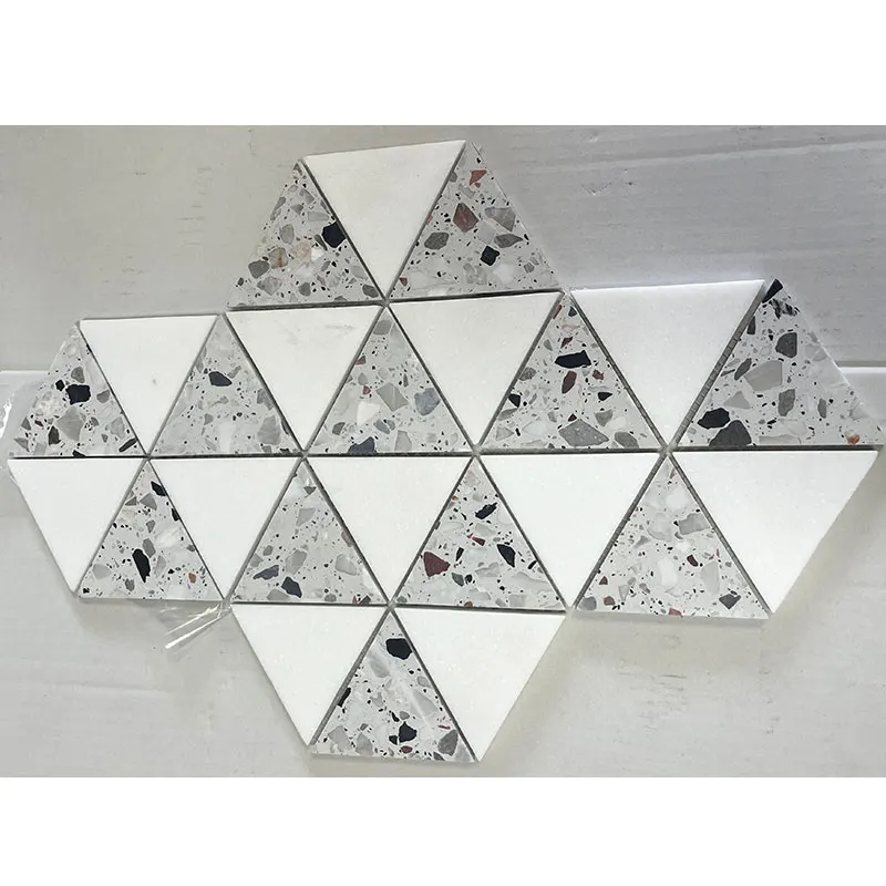 Terrazzo marble mosaic tile bathroom decorative tile interior wall flooring mosaico terrazzo mosaic tiles art wall hot marble
