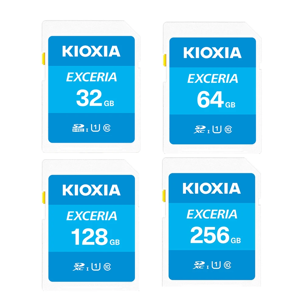  100% оригинальный kioxia Exceria SD карты памяти 32 гб 64 128 256 карта SDXC с UHS-I U1 Class 10 100 МБ/с. для
