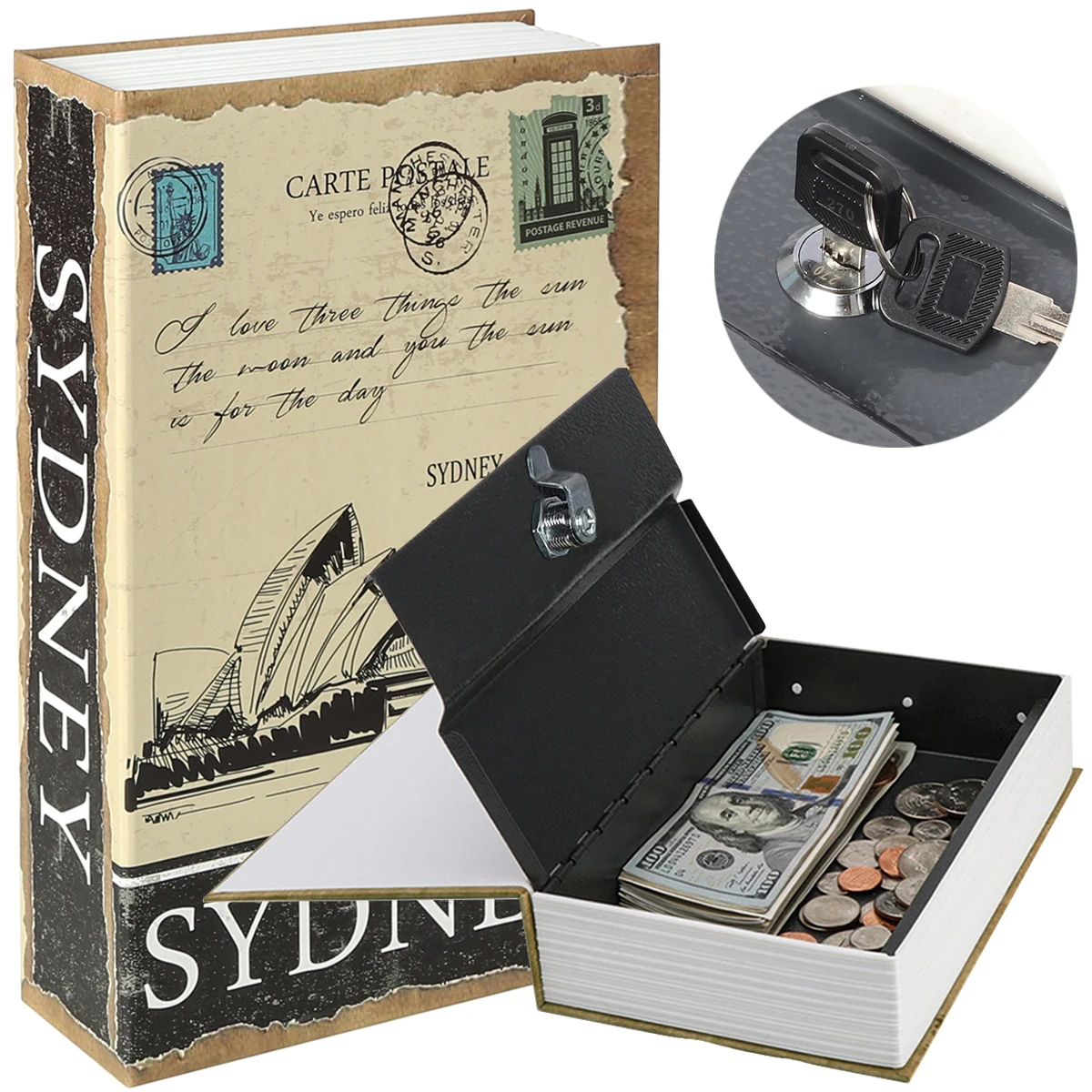 Домашнее офисное металлическое маленькое индивидуальное скрытое настенное оптовая продажа портативный мини-пароль секретный магнитный ключ Сейф