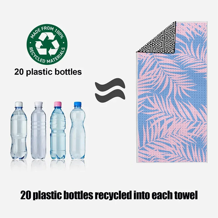 Digital Printing Beach Towels Recycled Polyester Fast Drying Beach Towel