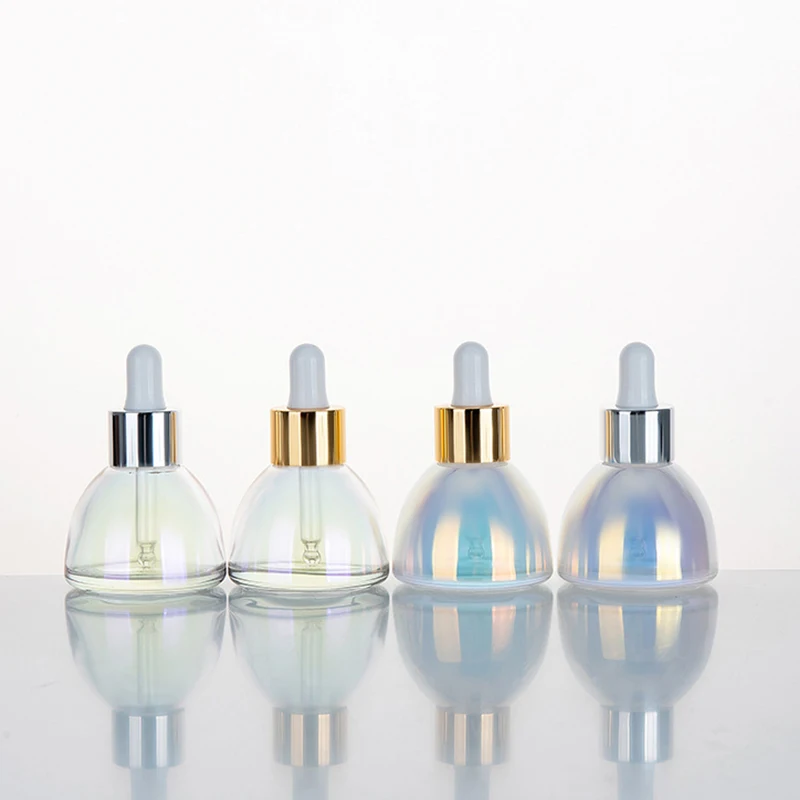 Factory Price Supplier Wholesale Essential Oil Dropper Glass Cosmetic Drop Bottle 30 ML Clear Square Frosting Bottle