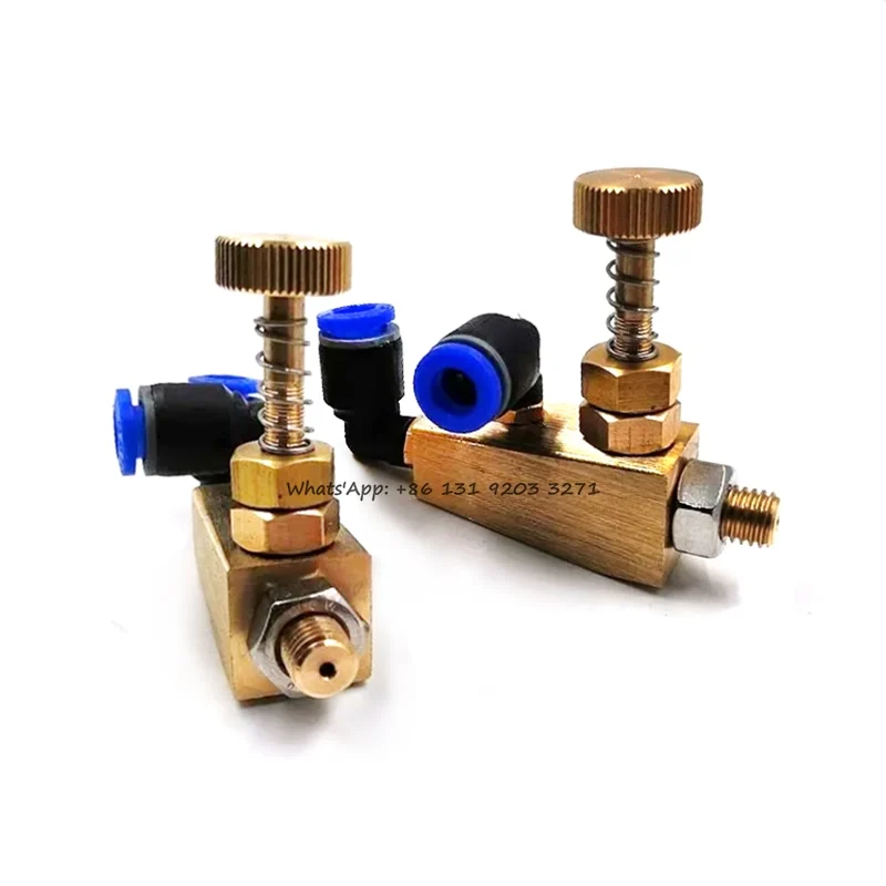 Brass Air Atomizing Nozzle, Siphon Round Adjustable Air Water Spray Nozzle, Narrow Angle Small Flow Air Atomizing Nozzle