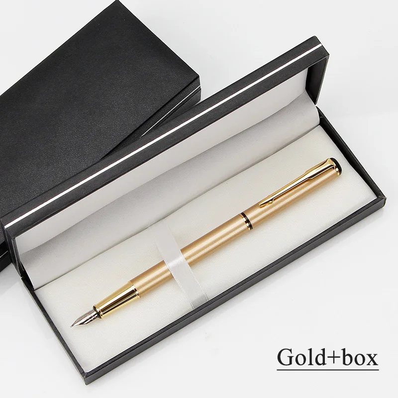 High Quality Best Selling Custom Logo Fountain Ink Pen set Boutique Packaging Luxury Black Pens with Box
