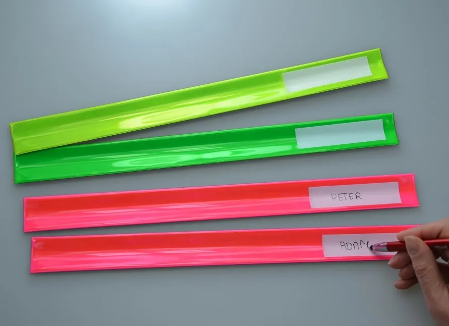 Glow in Dark Reflex Slap Wrap Plastic Slap Armband Reflective Slap Bands Reflective Safety Band Safety Reflector Tape Straps