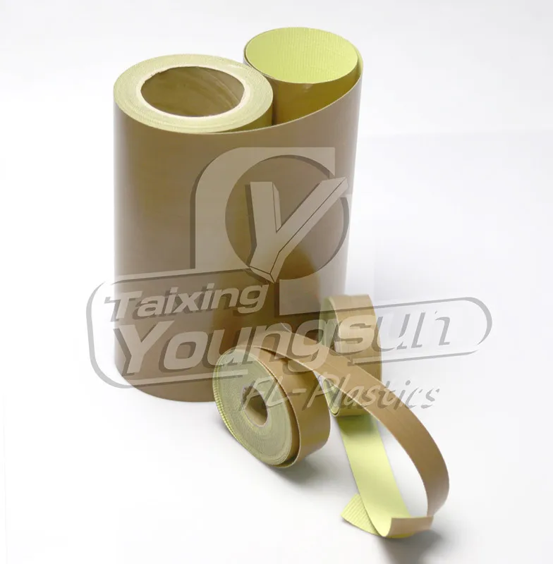 0.13mm PTFE fabric with adhesive PTFE heat press sheet PTFE adhesive tape with release liner