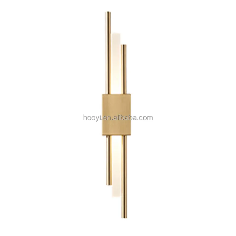 Modern simple iron gold Acrylic led wall lamp for living room aisle corridor background