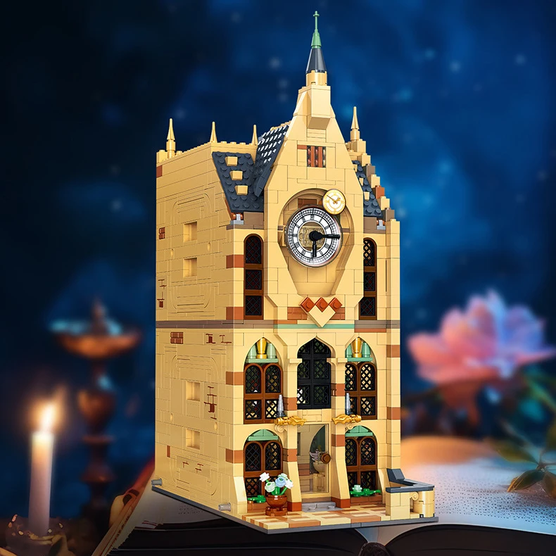 1255+pcs Wholesale New Product Plastic Hogwarts Clock Tower Exquisite Assembly Toy Decoration Gift MOC Building Block Set