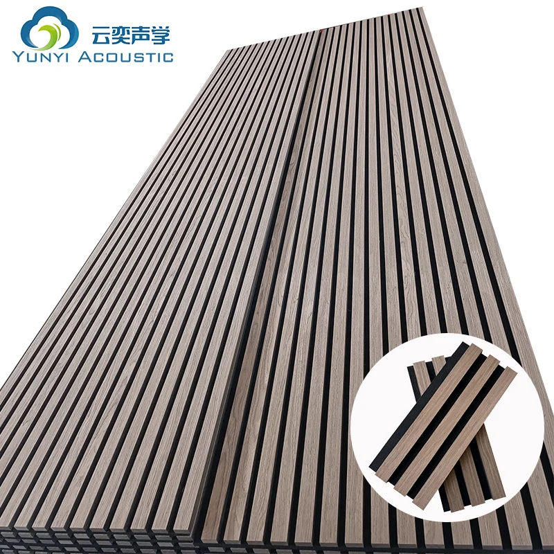 Wooden Slat Acoustic Wall Panels Decorative Mdf Oak Panels For Soundproofing And Interior acoustic wood slat panel