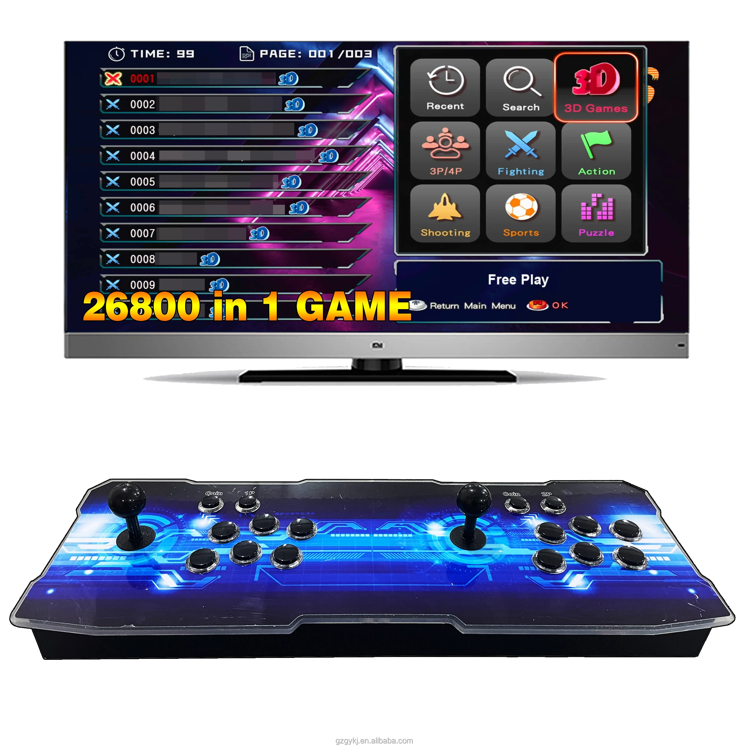 2024 Новые джойстики игровые контроллеры игровая аркадная коробка Hd 26800 в 1 винтажная игра консоль с джойстиком