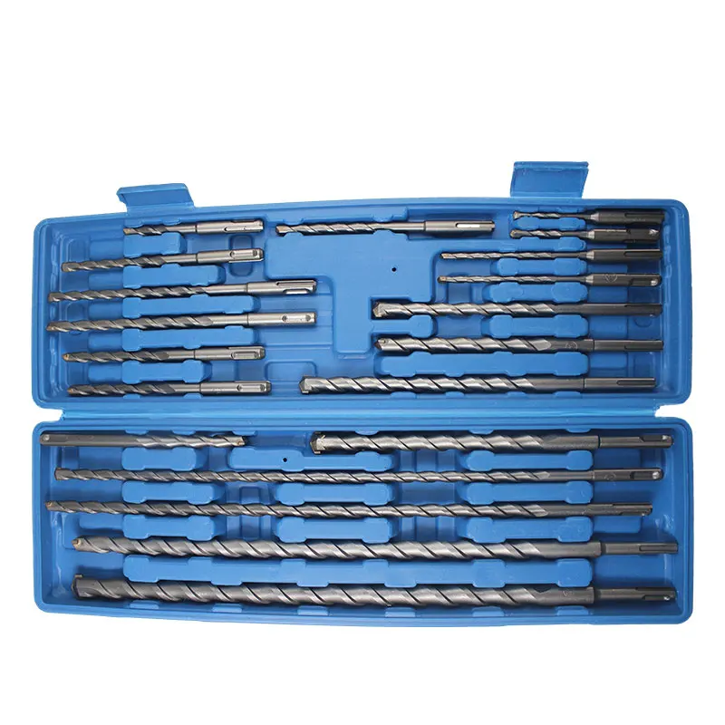 20pcs Drilling Drill Bit Sets Cross Tip Double Cutting Edges Centering Masonry Drill Bit Set For Concrete And Brick