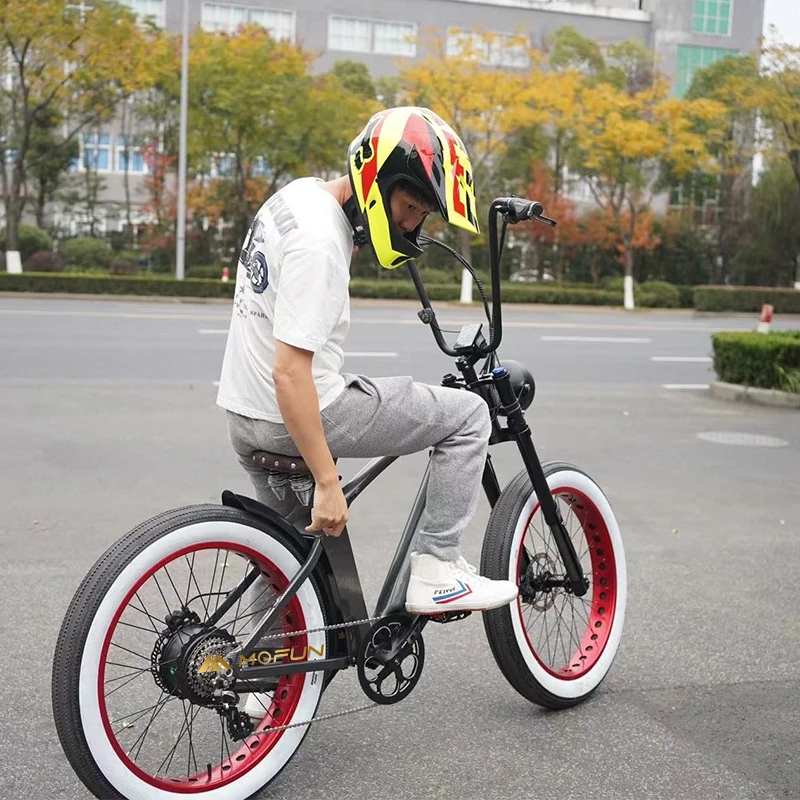 Retro 48v 750w 1000w Electric Bike Fat Tire Electric Bicycle 26inch Ebike Beach Cruiser For Sale