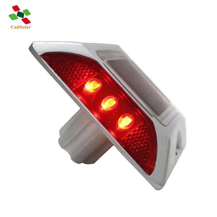 Solar Power System Aluminum LED solar road stud reflector floor light flashing parking place light