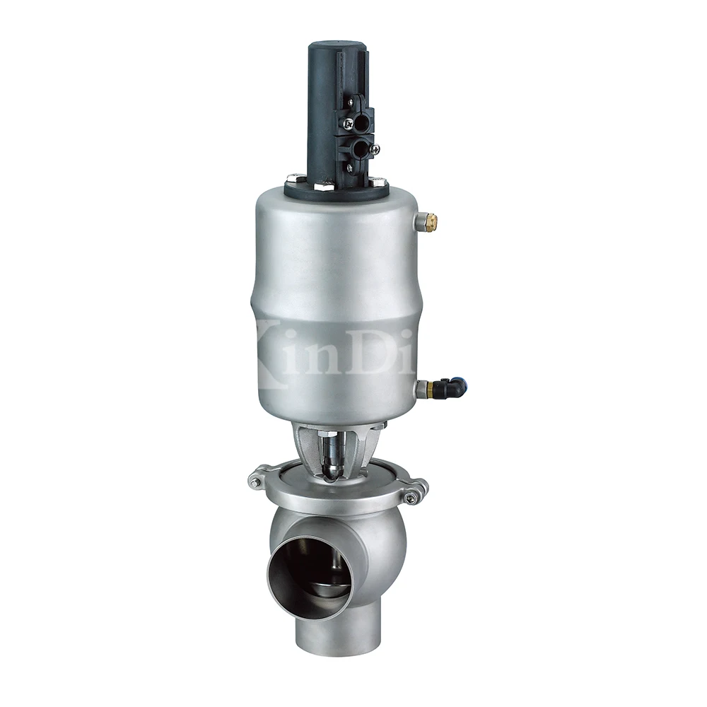 Sanitary reversing valve intelligent divert valve with control unit