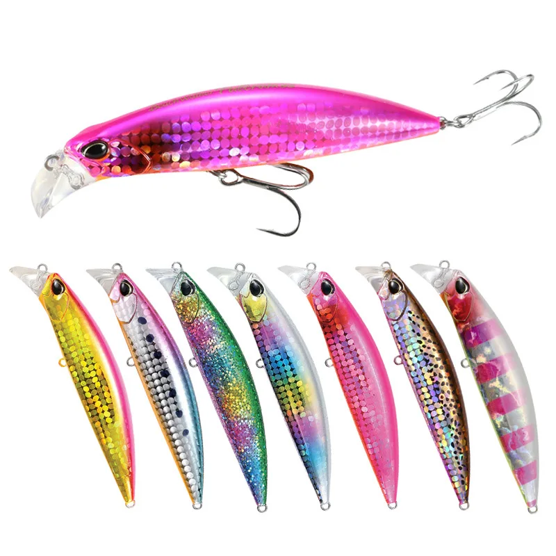 New Products 95mm 30g Lifelike 3D High Simulation Eyes Heavy Minnow Sinking Lures with Sharpended Hook