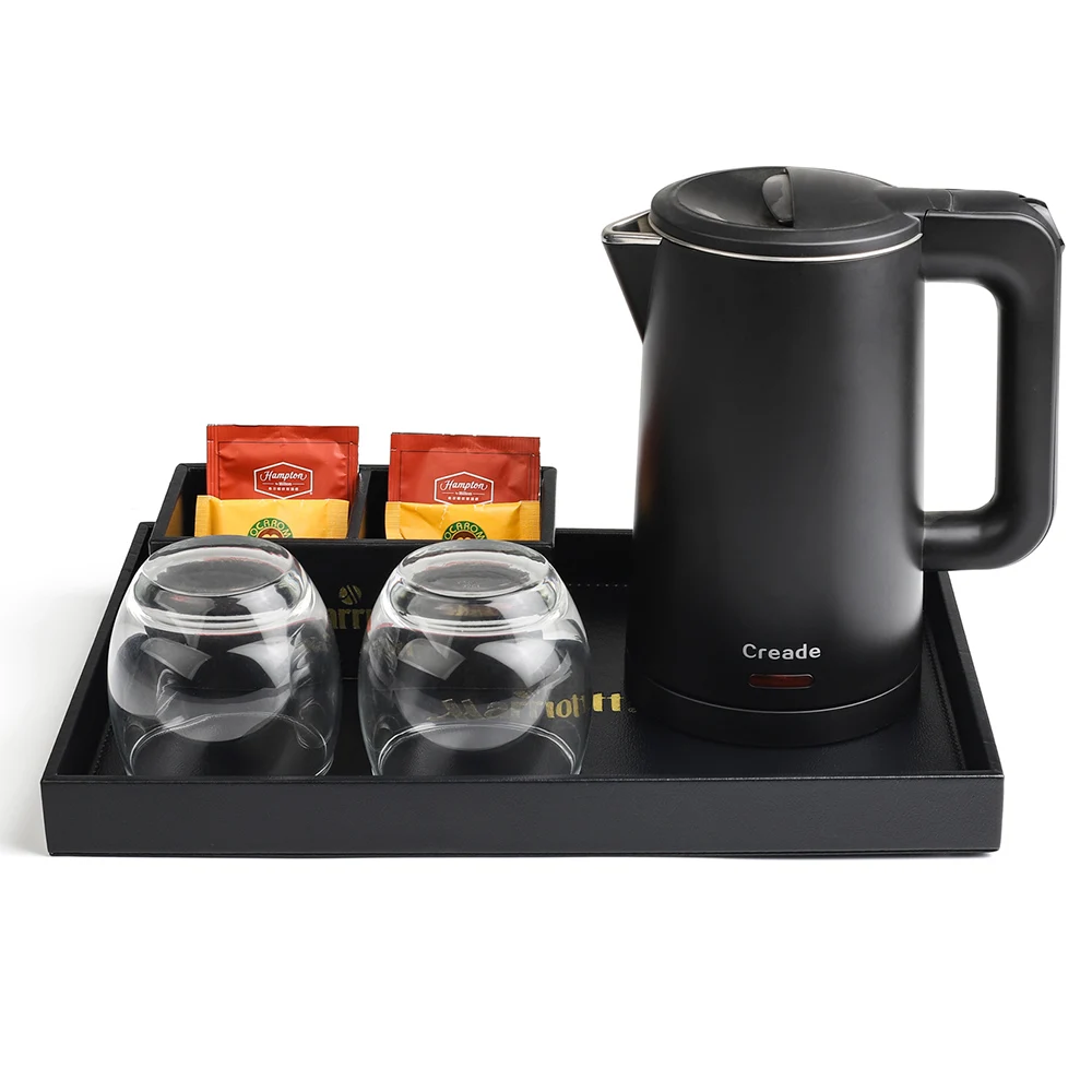 Hotel room leather accessories convenience tray rack set hotel disposable Tissue Box Remote Control Box