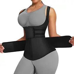 New Design Comfortable Long Torso HeXIn Fitness Waist Trainers With Bones And Zipper Waist Trainer Vest