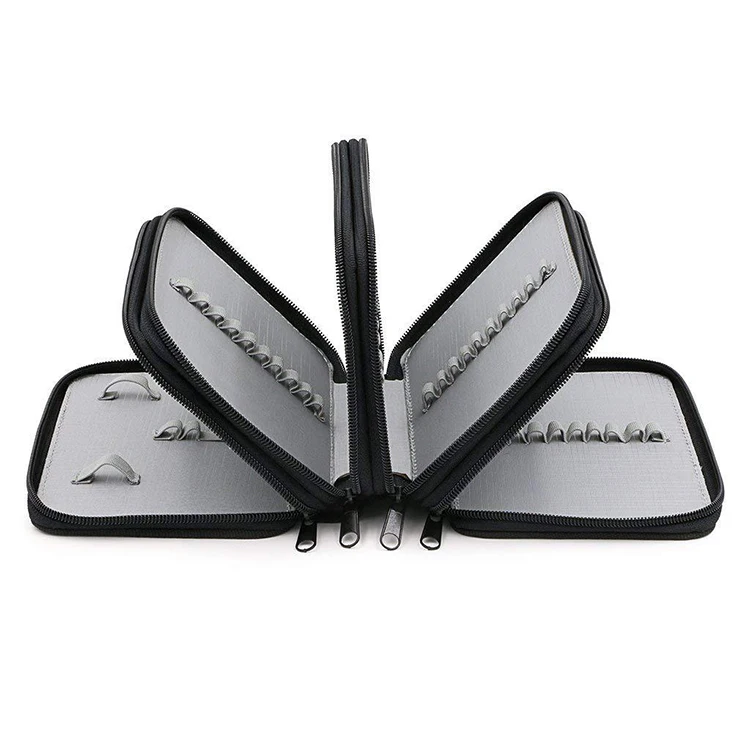 Hot sells art pen storage bag custom multifunction pen storage pencil case 72 slot