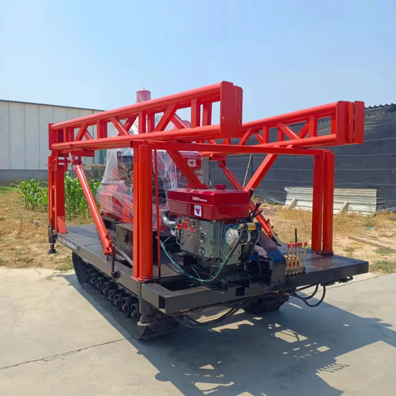 60-360m soil core sampling water well drilling rig tower crawler with ladder