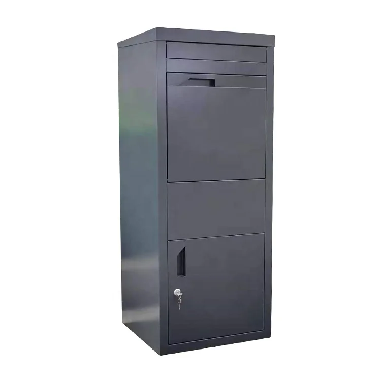 Free Standing Locking Mailbox Dropbox Outdoor Parcel Drop Box With Keys Lock