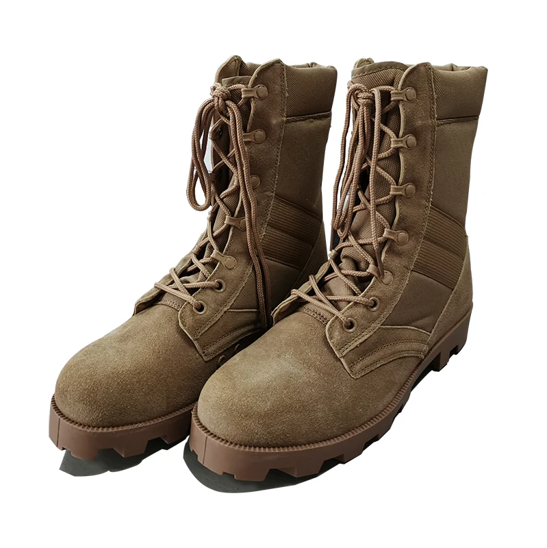 Высококачественные мужские армейские удобные замшевые кожаные военные ботинки с высокой подошвой