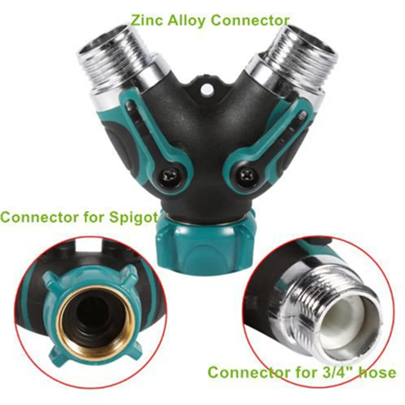 China Factory Wholesale High Quality Agriculture 2 Way Garden Hose Connector Splitters