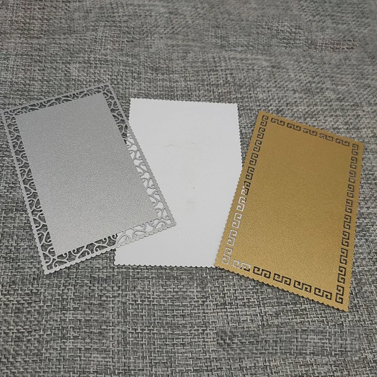 Factory Price Die Cut Metal Credit Card Metal Vip Member Gold Business Cards With Laser Engraving Logo